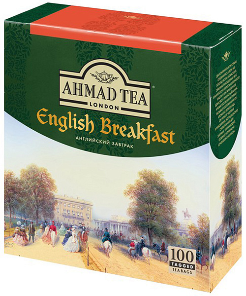 Чай черный Ahmad English Breakfast 100 саше по 2г. фото в онлайн-магазине Kofe-Da.ru